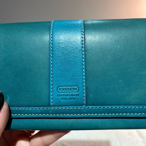 Teal Coach wallet - Picture 5 of 5